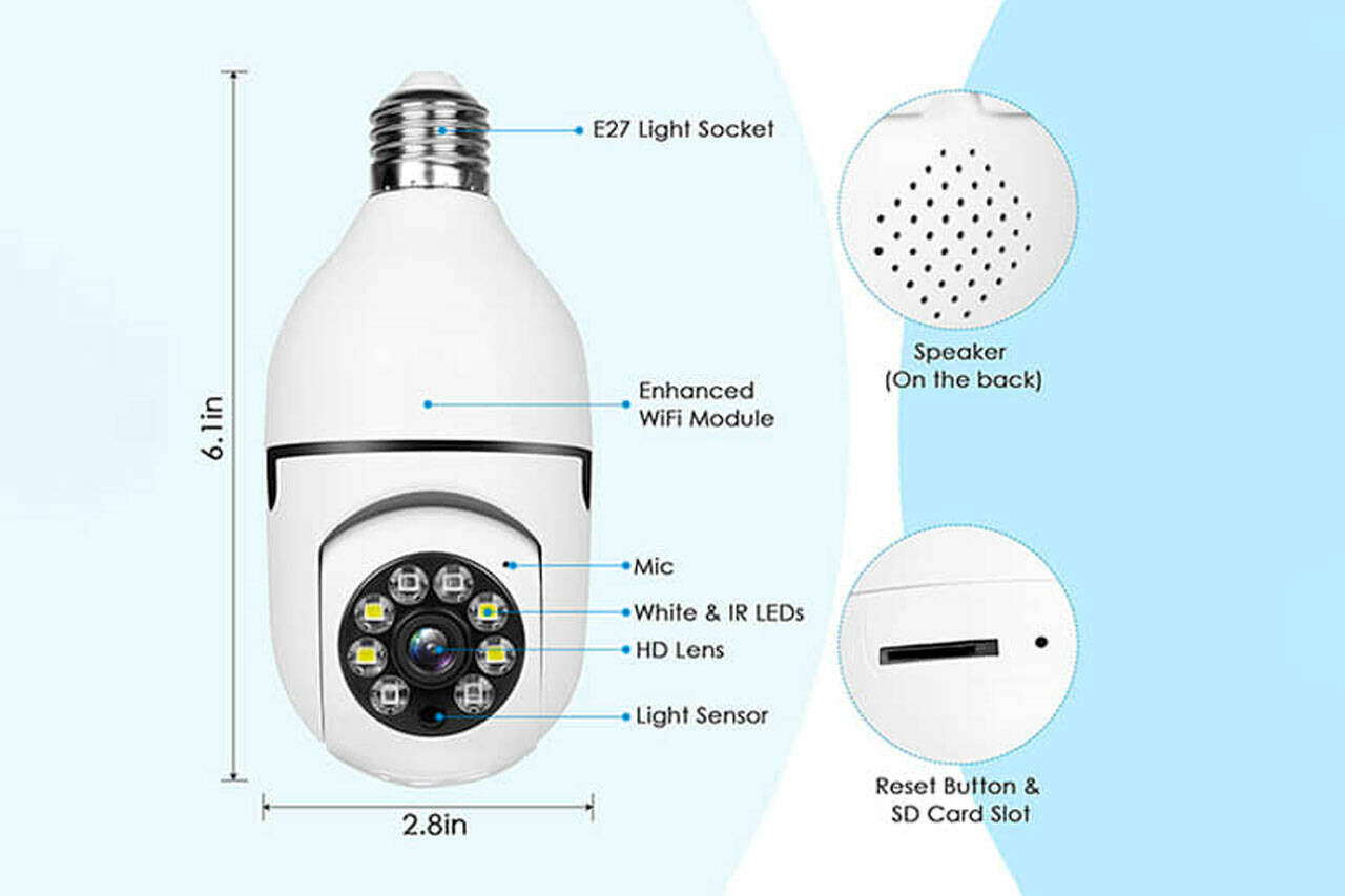 Keilini LightBulb Security Camera Features